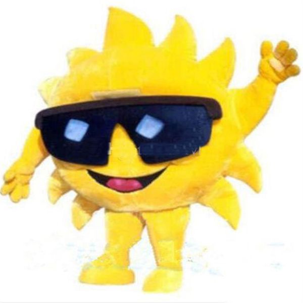 2018 desconto de fábrica fantasia de mascote Mr Sun fantasia vestido de festa de aniversário trajes de carnaval de Halloween 333W