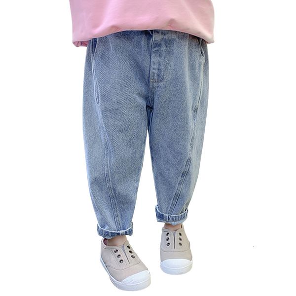 Jeans bebê cor sólida para meninas primavera outono menino menina estilo casual roupas infantis 230714