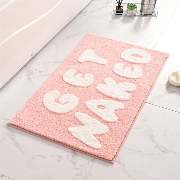Коврики для ванны розовый коврик для ванны Получить обнаженную алфавит мягкий стекающий ковер для душевой накладки входные коврики для водяных коври