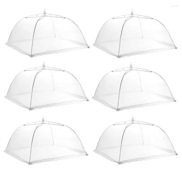 Conjuntos de louça rede de proteção anti-mosquito-up grill tenda mesa de jantar branco