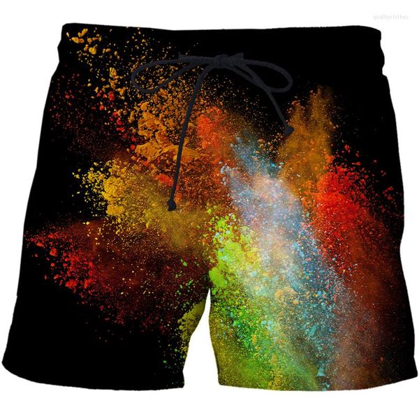 Herren-Shorts, gesprenkeltes Batikmuster, Herren, 3D-gedruckt, lässig, locker, Strandbadebekleidung, Damen/Herren, Surfen, kurze Hosen, Straßenkleidung