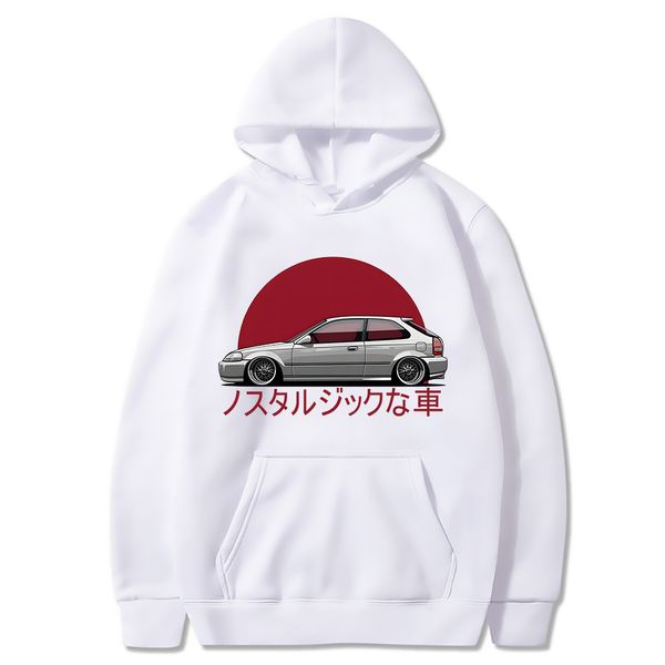 Männer Nostalgische Auto Hoodie Jdm Comic Druck Trainingsanzug Herren Sweatshirt Weibliche EK Japanischen Streetwear Pullover Langarm EU