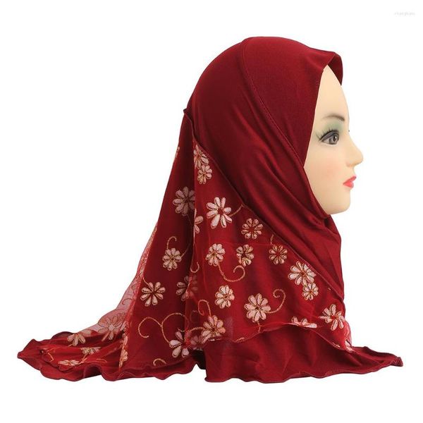 Abbigliamento etnico Ragazza Hijab Foulard da 2 a 7 anni Sciarpa di moda musulmana