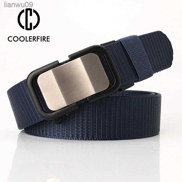 Männer Gürtel Leinwand Stoff Hohe Qualität Nylon Legierung Schnalle Gurtband Gürtel für Männer Casual Sport Komfortable Strap HB006 L230704