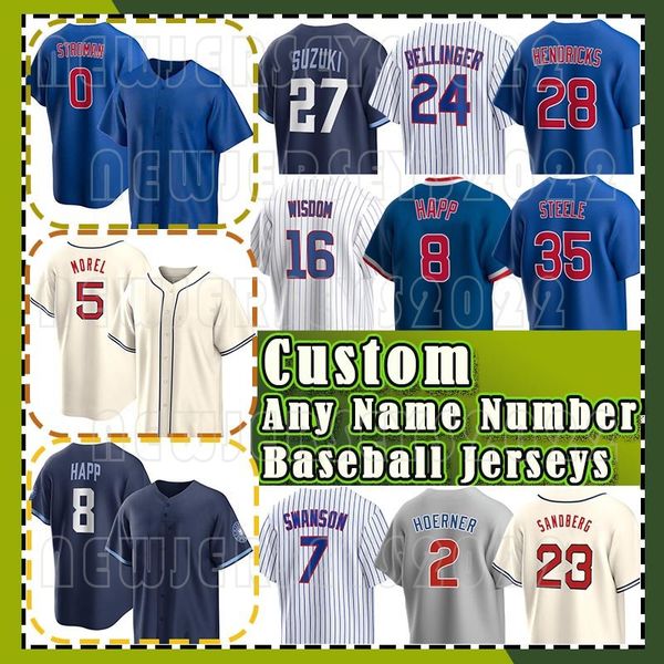 35 Justin Steele 7 Maglia da baseball Dansby Swanson 0 Marcus Stroman 2023 City Connect Cody Bellinger Cubs Seiya Suzuki Ian Happ Christopher Morel Marcus Stroman