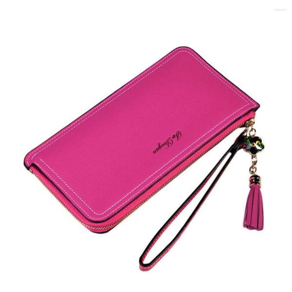 Вечерние сумки женский кошелек Long Ladies Mobile Phone Bag Satch Pu Clutch Star с ремешком с кисточкой несколько цветов 573