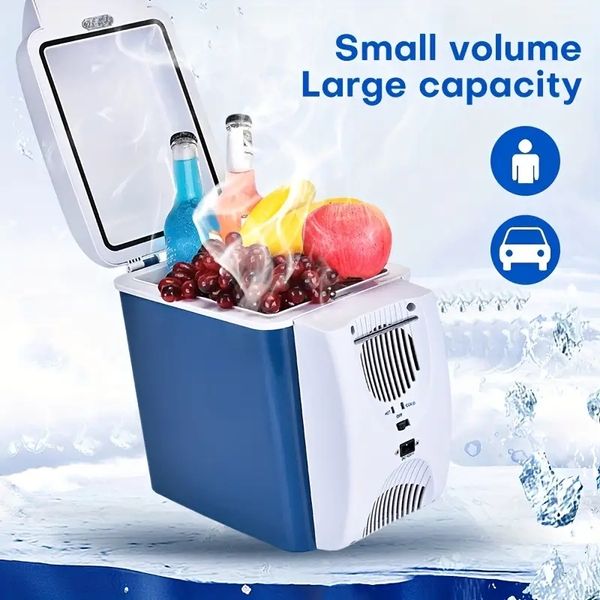 MINI Frigo, Frigorifero Portatile da 7,5 Litri Cura della Pelle Bevanda Cosmetica Frigorifero 12V, Riscaldamento E Raffreddamento Mini Frigo Frigorifero per Esterni