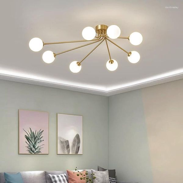 Lustres Led Art Lustre Pendente Lâmpada Luz Decoração do Quarto Nordic Smart Home Decoração Interior Jantar Lampu Gantung Mewah