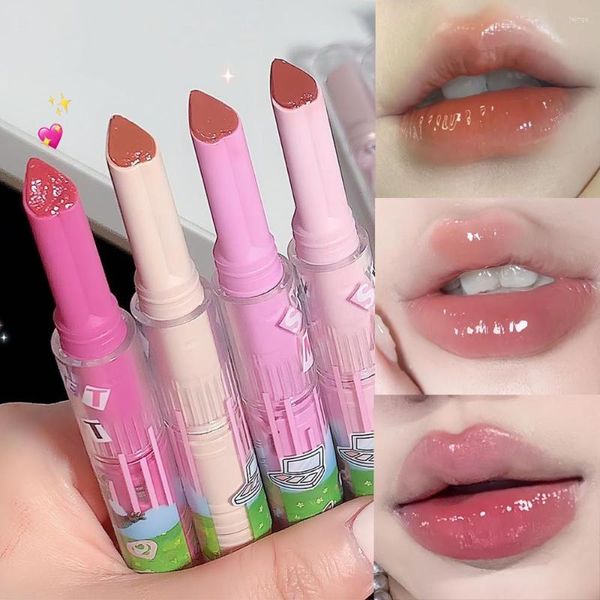 Lip Gloss Jelly Feste Glasur Herzförmige Feuchtigkeitsspendende Lippenstift Stift Spiegel Wasser Praller Tönung Make-Up Koreanische Kosmetik