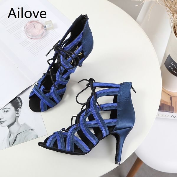 Sandalen Frauen Ballsaal Latin Dance Stiefel Ladys Salsa Professionelle Tanzschuhe Laceup Social Dance Sandalen Mehrere Absatzhöhe S014 230714