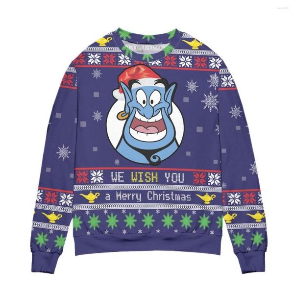 Felpe con cappuccio da uomo Uomo Donna Moda Natale Stile Maglieria stampata in 3D Autunno Inverno Allentato Harajuku Streetwear Ragazzi Cartoon Pullover