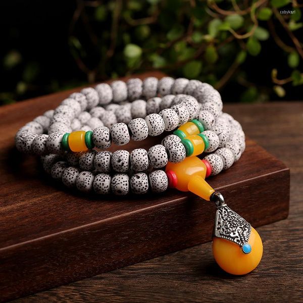 Strang Bodhi Buddha Perlenarmband 108 Stern Mond Handkette Herren Armbänder Geschenk Schmuck für Frauen Buddhistisches Souvenir