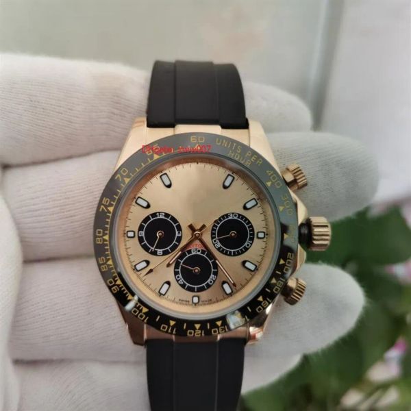 Relógios de pulso mais vendidos Sapphire 40mm Silver Dial Rose Gold 116515 Mechanical Asia 2813 Automatic Mens Watch Watches No Chronograp226J
