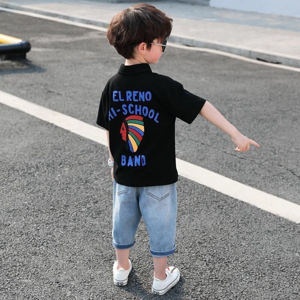 Kleidung Sets Jungen Sommer Anzug 2023 Kinder Streetwear Junge Kurzarm T-shirt Shorts Zwei stück Sport Set Baby Lose Outfits 230714