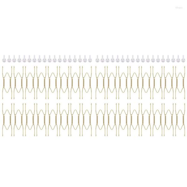 Cabides 32 peças de placa invisível de 6 polegadas suportes de arame de latão com 36 ganchos