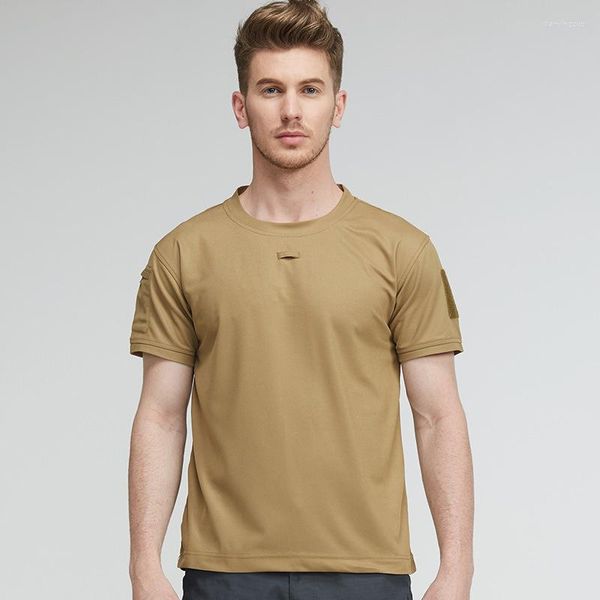 Camisetas masculinas Spot Outdoor Militar Fan T-shirt Verão Secagem Rápida Leve Manga Curta Forças Especiais Tamanho Grande Treinamento