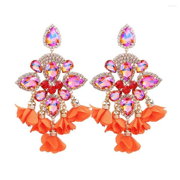 Baumelnde Ohrringe Indien für Frauen Boho Big Drop Earing Statement Hochzeit Quaste Party Ohrring Modeschmuck Großhandel