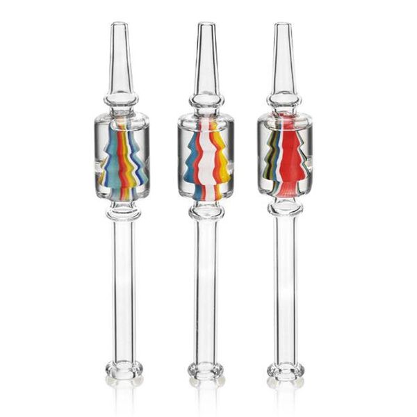 Cool Smoking Parrucca colorata Wag Pyrex Vetro spesso Riempimento liquido Freezable Herb Tobacco Oil Rigs Shisha Narghilè Waterpipe Bubbler Bong Tip Cannuccia Bocchino DHL