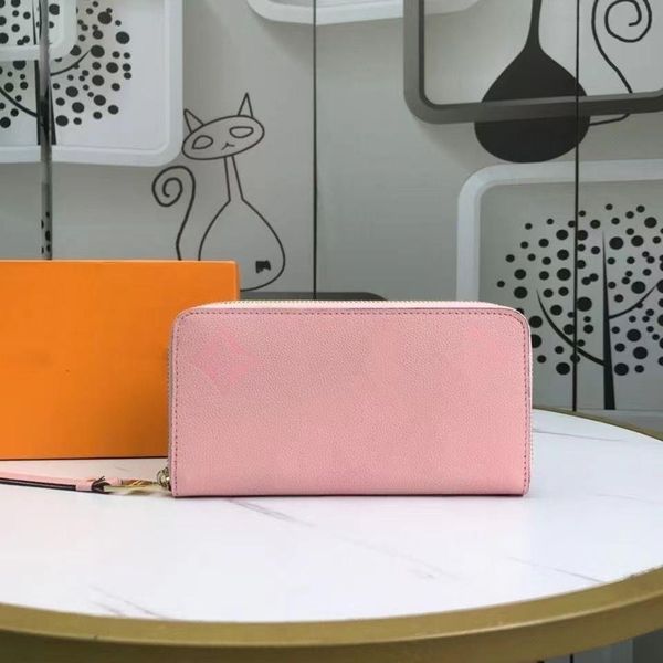 Designer clássico carteira masculina e feminina bolsa longa para telefone portátil leve minimalista estojo original em couro de vaca porta-cartões carteira de couro bolsa para cartões