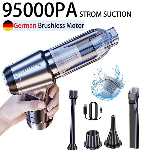 Dampfreiniger Steam Mops Zubehör Drahtloser Autostaubsauger Deutscher bürstenloser Motor Schnurloser Mini 2-in-1-Luftgebläse Staubwedel Blaspistole für Autohaus 230714