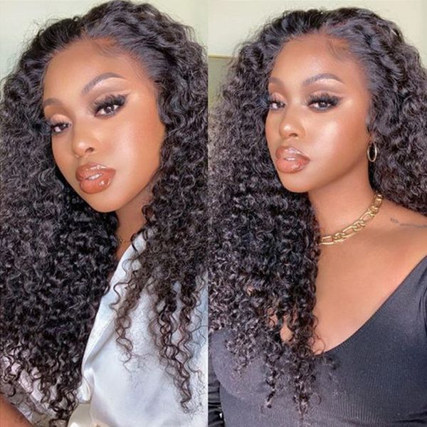 13x4 Hd Lace Frontal Wigs Curly Wig Water Glueless Lace Front 100% Human Hair Wigs For Black Women Deep Wave Closure Wig