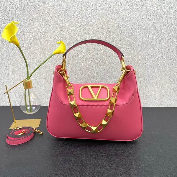 2023 Borsa da donna in pelle bovina di alta qualità di lusso New Pink Grande capacità Spazio Doppia tracolla Borsa a tracolla singola a tracolla Personalità carina Casual