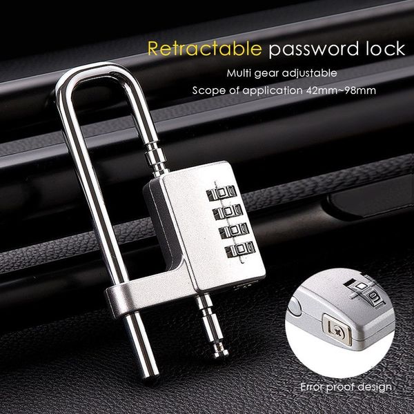 Fechaduras de porta Acessórios de hardware anti-serra Porta de escritório Liga de zinco Cadeado Armário de arquivo Fechadura de código Ajustável alongado U-lock 230715