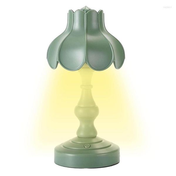 Tischlampen, Mini-Lotusblatt-Form-Lampe, 3 Gänge, verstellbarer Augenschutz, warmes Weiß, Schlafen, Nachttisch, Lesen, Nachtlicht für Schlafzimmer
