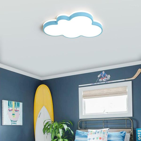 Plafoniere Cloud Light Fixtures 48W Baby Room Girl Lamp Bambini Camera da letto Illuminazione Kids Led
