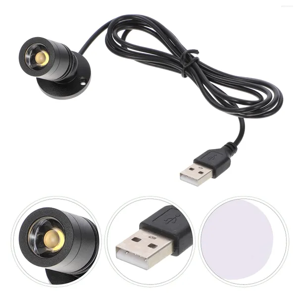 Lampada da parete Armadietto per gioielli USB Piccolo faretto Sotto luci Mobili LED per interni Display in lega di alluminio Downlight