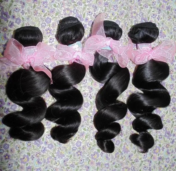 Originalfarbe, natürliches Schwarz, lockere, federnde Welle, 12A, rohes burmesisches Haar, 5-Sterne-Exzellent-Haarboutique