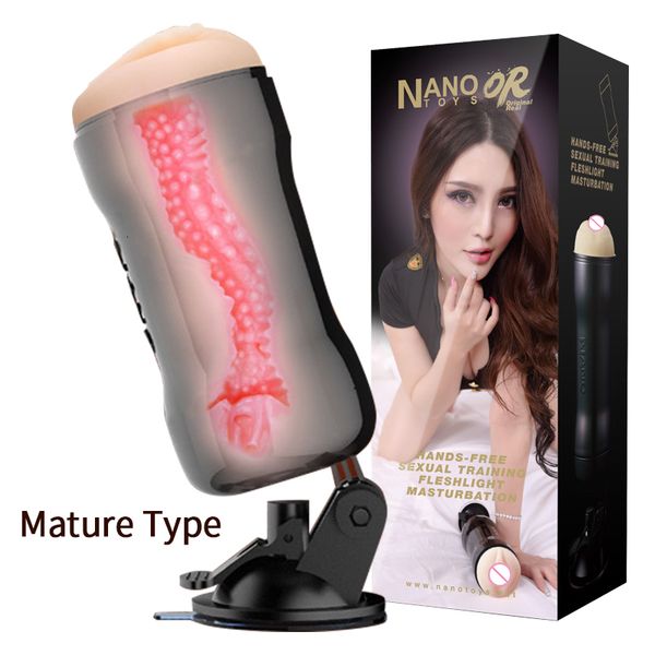 Masturbatori Real Sex Hine per uomini Masturbazione maschile Tazza rotante con aspirazione a mano libera Aldult 230714_voghion.com