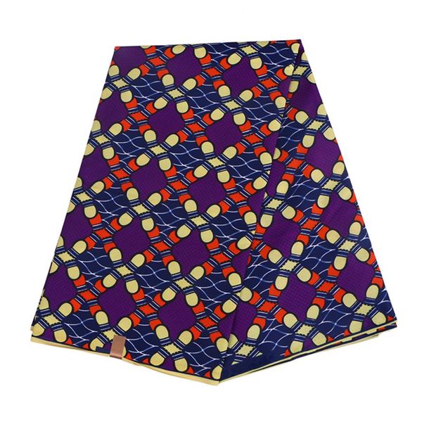 Bintarealwax tecido africano estampas de cera de poliéster material 2021 Ankara alta qualidade 6 jardas lote tecido africano para vestido de festa FP60334p