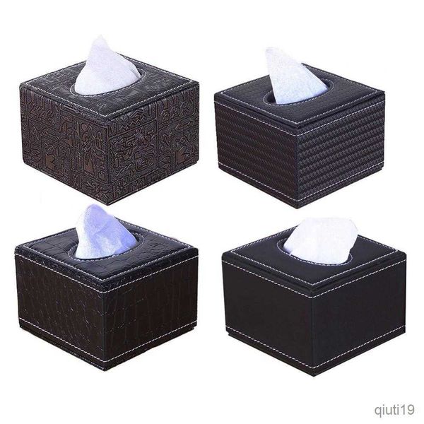 Коробки для ткацений салфетки из искусственной кожи маленькая квадратная бумага держатель ткани ящик для хранения автомобиля дома отель Table Decor R230715