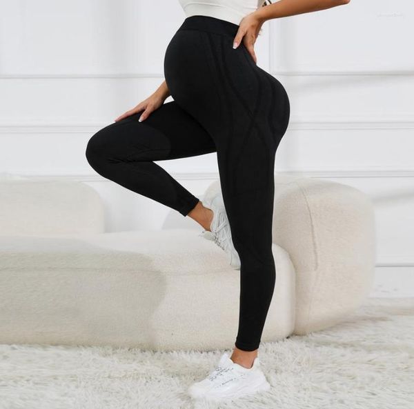 Pantaloni attivi Leggings premaman da donna sopra la pancia Abbigliamento da gravidanza Collant da yoga per allenamento
