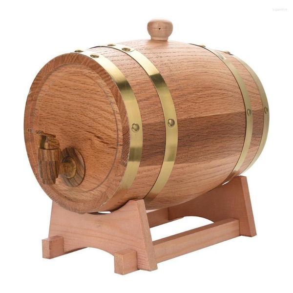 Barril de carvalho 1,5L/3L Barril de cerveja para fabricação de cerveja Vinho para uísque Rum Porto Decorativo Exibição do restaurante