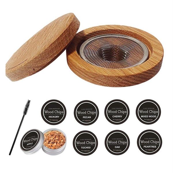 Strumenti da bar Cocktail Smoker Kit Whisky Cappa in legno affumicato in legno per bevande Accessori da cucina Drop Delivery Home Garden Dining Barw242q