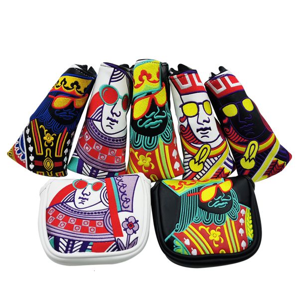 Altri prodotti per il golf Kings and queens and knights Golf Club Putter Headcovers Driver Woods Hybrid Custodia protettiva per la testa della mazza da golf 230714