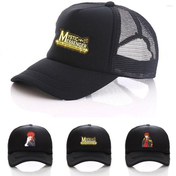 Ballkappen Game Mystic Messenger Hat 707 Jumin Zen Full Black Cap Sonnenschutz Damen Herren Verstellbarer Baseball