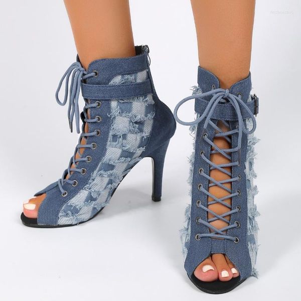 Сандалии летние роскошные туфли на высоких каблуках женские модные насосы для вечеринок зашнуруют 2023 слайды дизайнерские повседневные тапочки