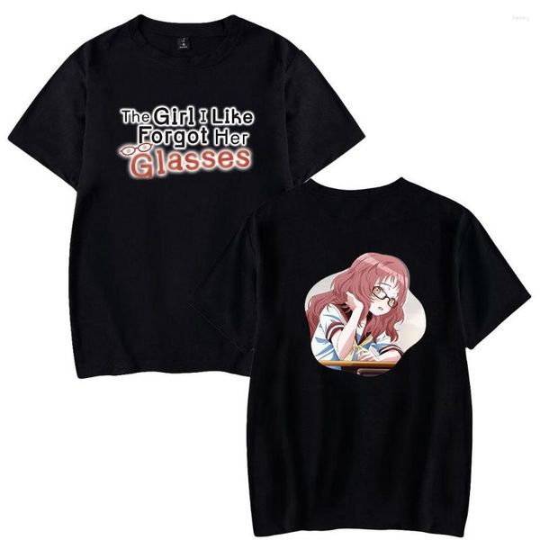 Erkek Tişörtleri Sevdiğim Kız Gözlüklerini Unuttum Erkek Kadınlar Kısa Kollu Hip Hop Üstleri Tees Harajuku Külot Cosplay Tee