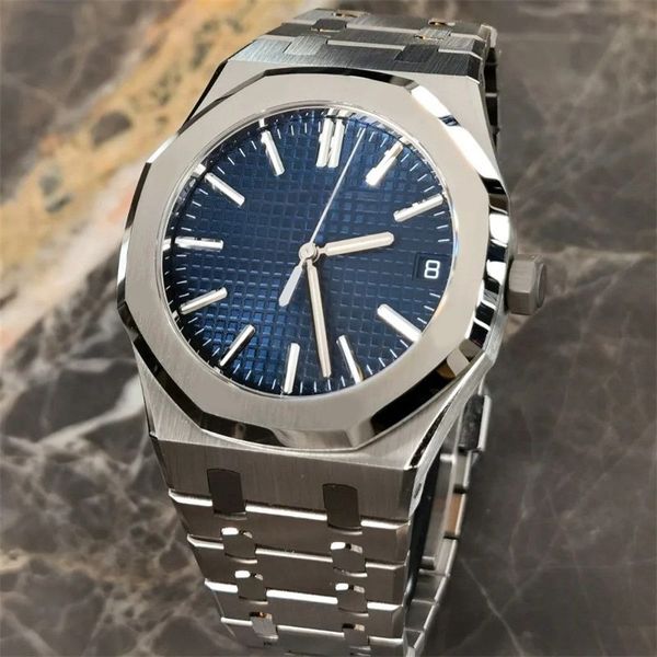 2023 Mens Designer Watch Automatic Movemes Watch Oak Hexagon Bezel Bezel Vint Ladies 15400 -й наручные часы 42 мм 904L Нержавельная сталь Проверка Индексный циферблат классический