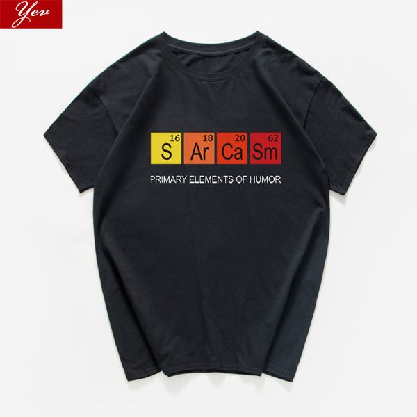 Tabela Periódica Elementos Primários de Humor Camiseta masculina S Ar Ca Sm Ciência streetwear Sarcasmo Química camiseta hip hop camiseta