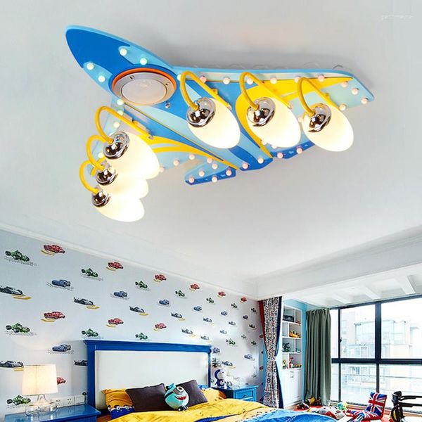 Kronleuchter Led Kunst Kronleuchter Kinderzimmer Anhänger Lampe Deckenleuchte Flugzeug Kinder Schlafzimmer Dekor Innen Wohnzimmer Dekoration