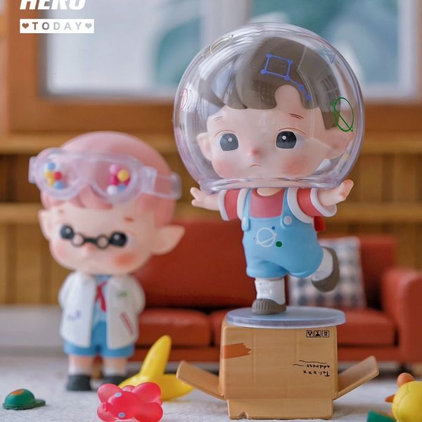 Caixa cega POPMART HACIPUPU Little Hero Series Caixa cega de brinquedos Kawaii Anime Action Figure Caixa Caja Surprise Mystery Box Bonecas Girls Gift 230714