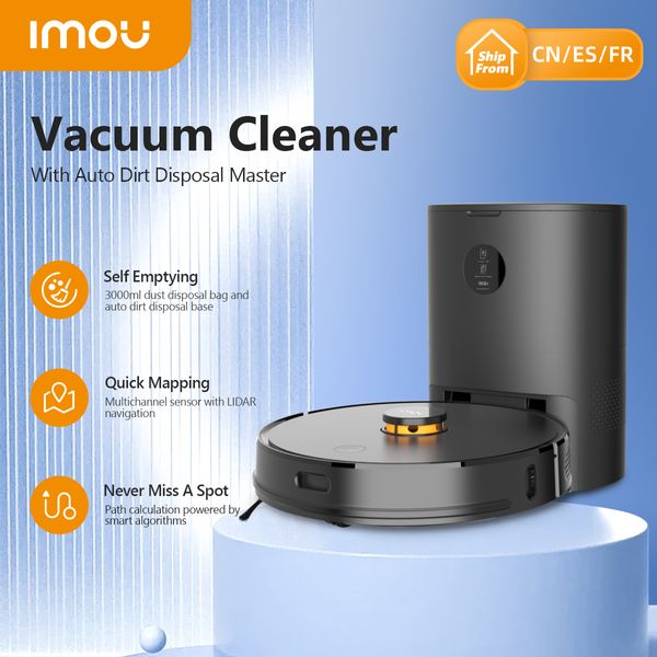 Вакуумы Imou Robotic Self-empty Vacuum Cleam Cleamer Sweeper Sweeper Aspirador Friegasuelos Home Appliance Fast 230715