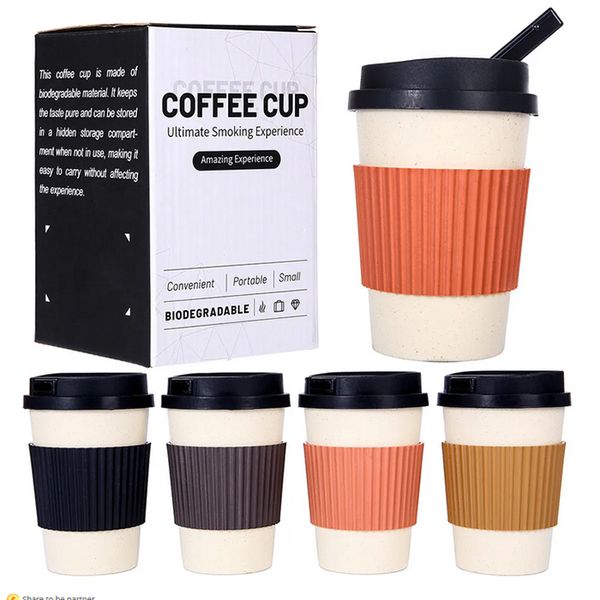 5,4 Zoll Mini Kaffeetasse Bong Shisha Bubbler Tragbare Acryl Wasser Handpfeifen Bohrinseln mit Tabakschüssel Dab Rig Bongs Großhandel