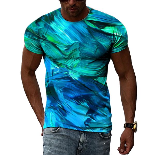 New 3D Graffiti Hip Hop Harajuku Ptinted Uomo T-shirt Moda estiva Casual Street Style Tee Trend Personalità Top manica corta