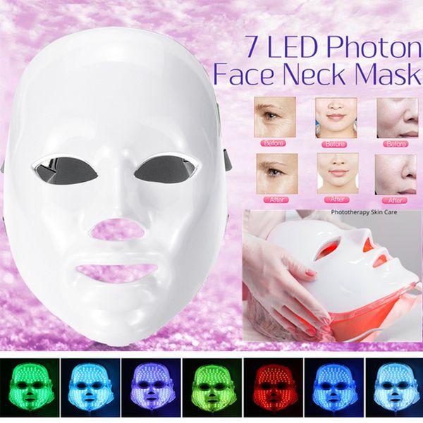Dispositivi per la cura del viso Maschera PDT a 7 colori Ringiovanimento della pelle Maschera Pon LED Rughe Rimozione dell'acne Equilibrio antietà Olio e acqua 230714