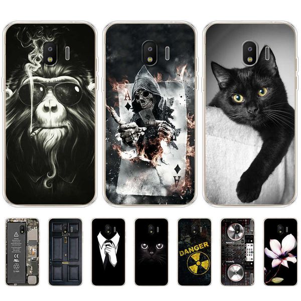 Hülle für Samsung Galaxy J2 Core J8 J6 J4 PLUS 2018 Cover Samsung S10 SE Plus Schwarze Katze Iron Man